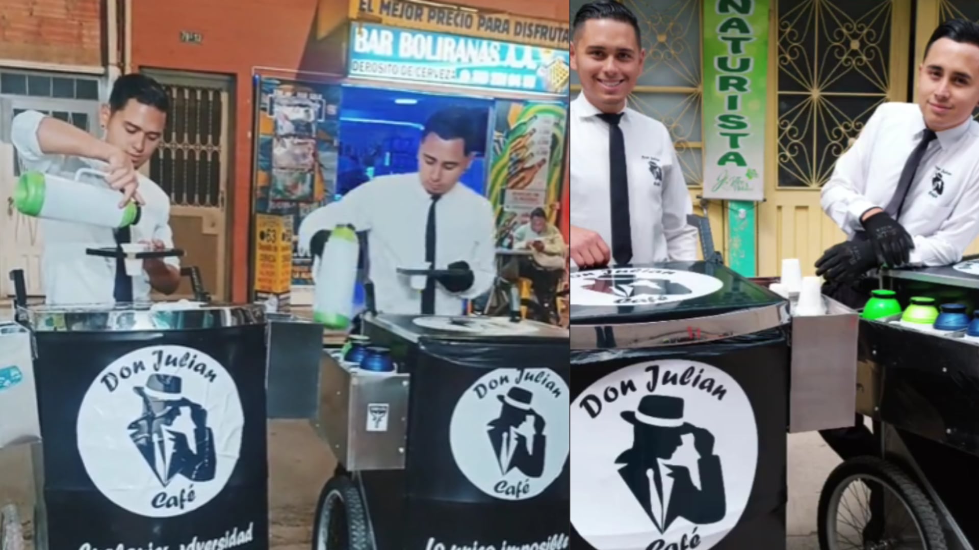 Vendedores de tinto con traje y corbata se roban las miradas en Bogotá