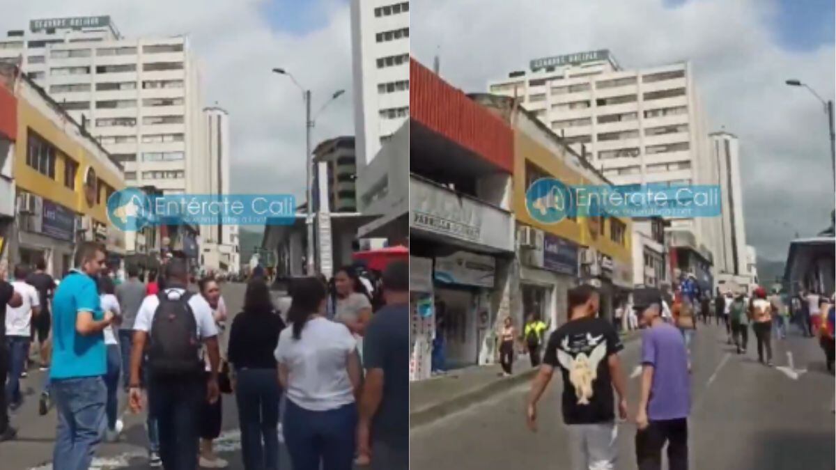 Comerciantes del centro de Cali piden que se levante la peatonalización del sector.