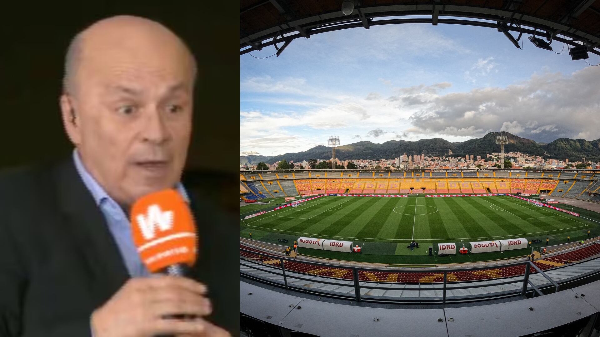 Carlos Antonio Vélez y Estadio El Campín - Fotos: Redes sociales