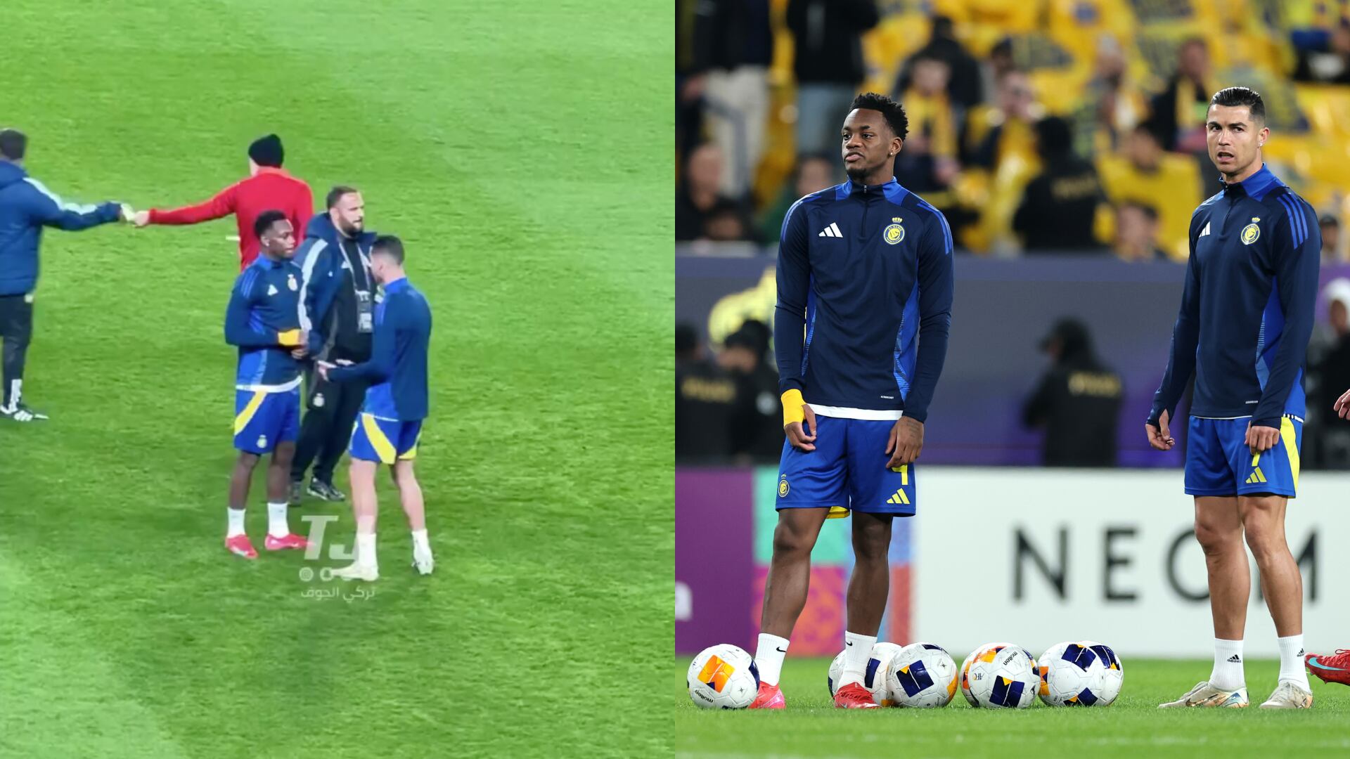 Jhon Durán y Cristiano Ronaldo - Fotos: Captura de redes y Getty