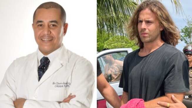 El cirujano Edwin Arrieta y su confeso asesino Daniel Sancho.