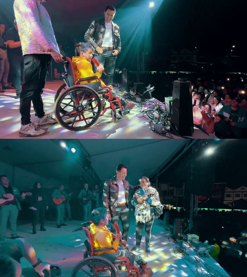 Jhonny Rivera le dio la oportunidad a un niño de dedicarle una canción a su mamá