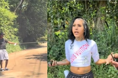 “Yo lo volví legal”: Video viral muestra a mujer que exige pago de “peaje” para permitir el paso por una vía