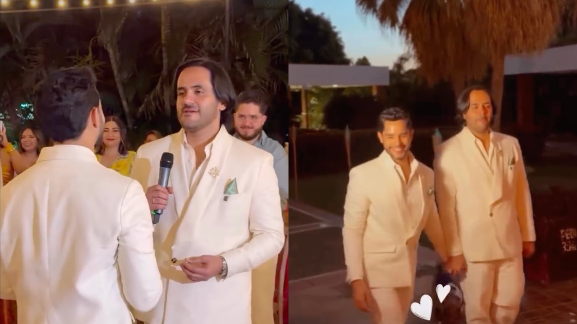 Periodista Marco Vergara en su matrimonio