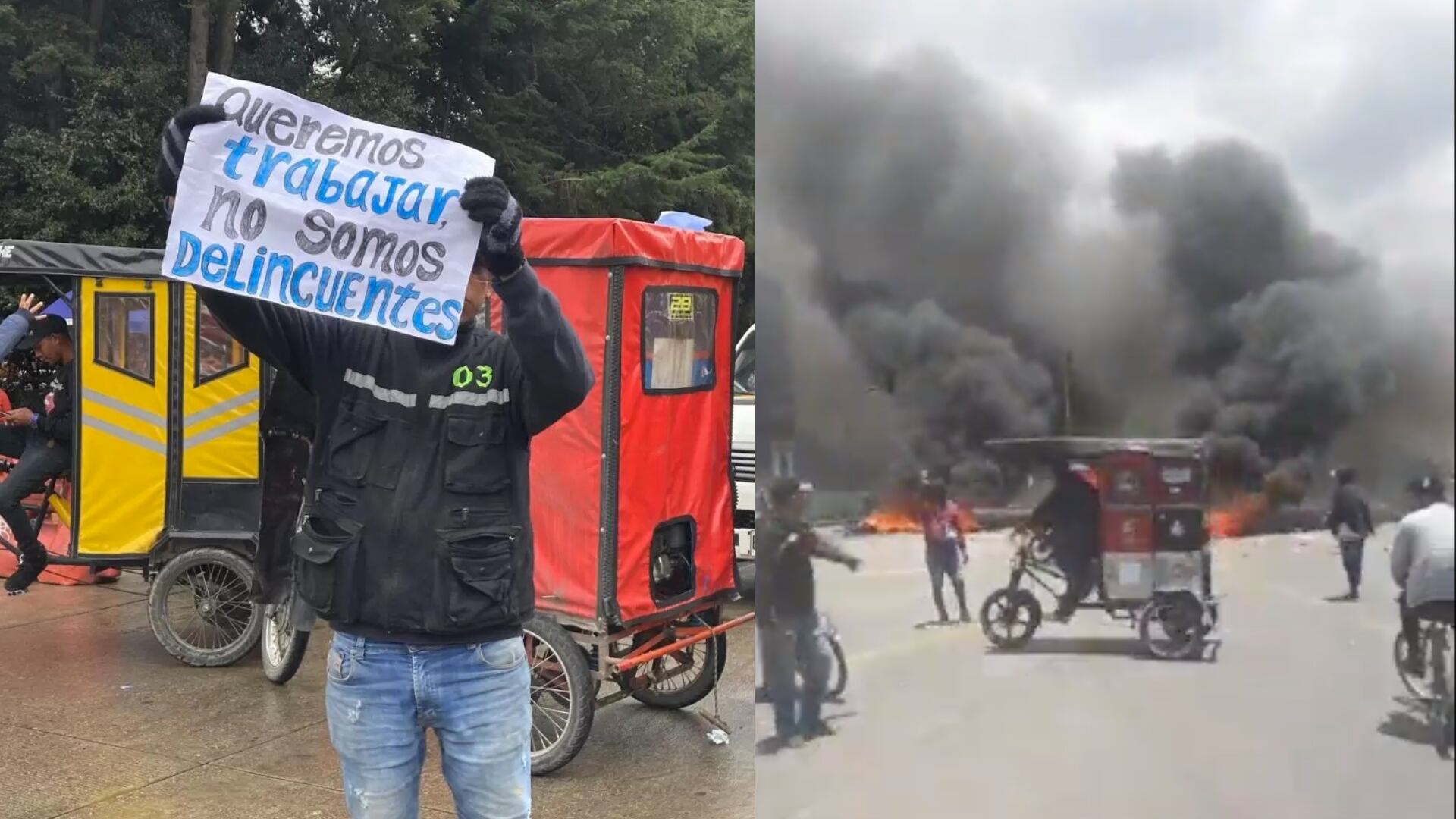Protestas en el Portal Américas y Patio Bonito. 22 de septiembre de 2023