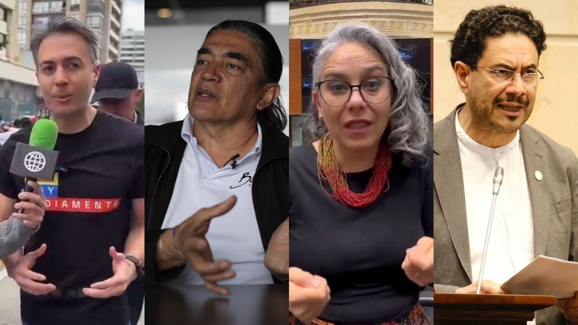 Daniel Quintero, Gustavo Bolívar, María José Pizarro e Iván Cepeda