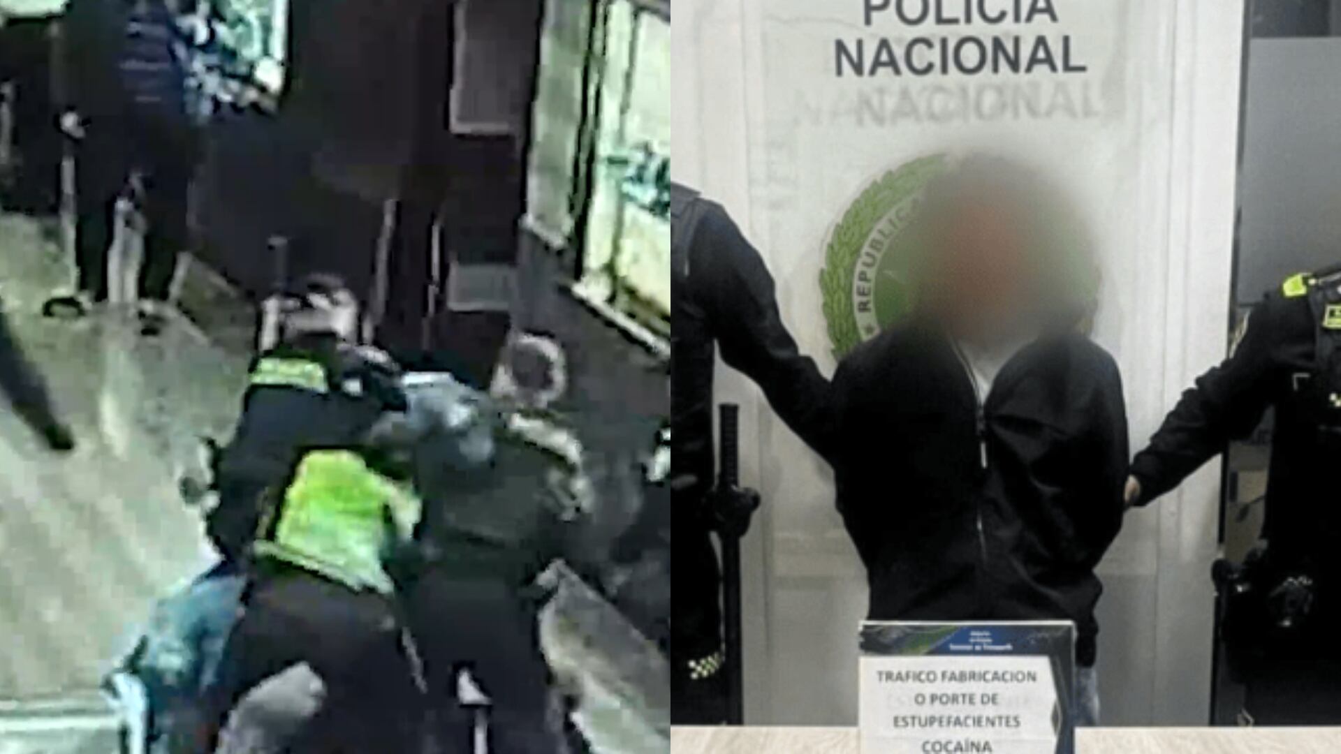 Capturan a estadounidense por llevar 2 kilos de cocaína hacia Medellín.