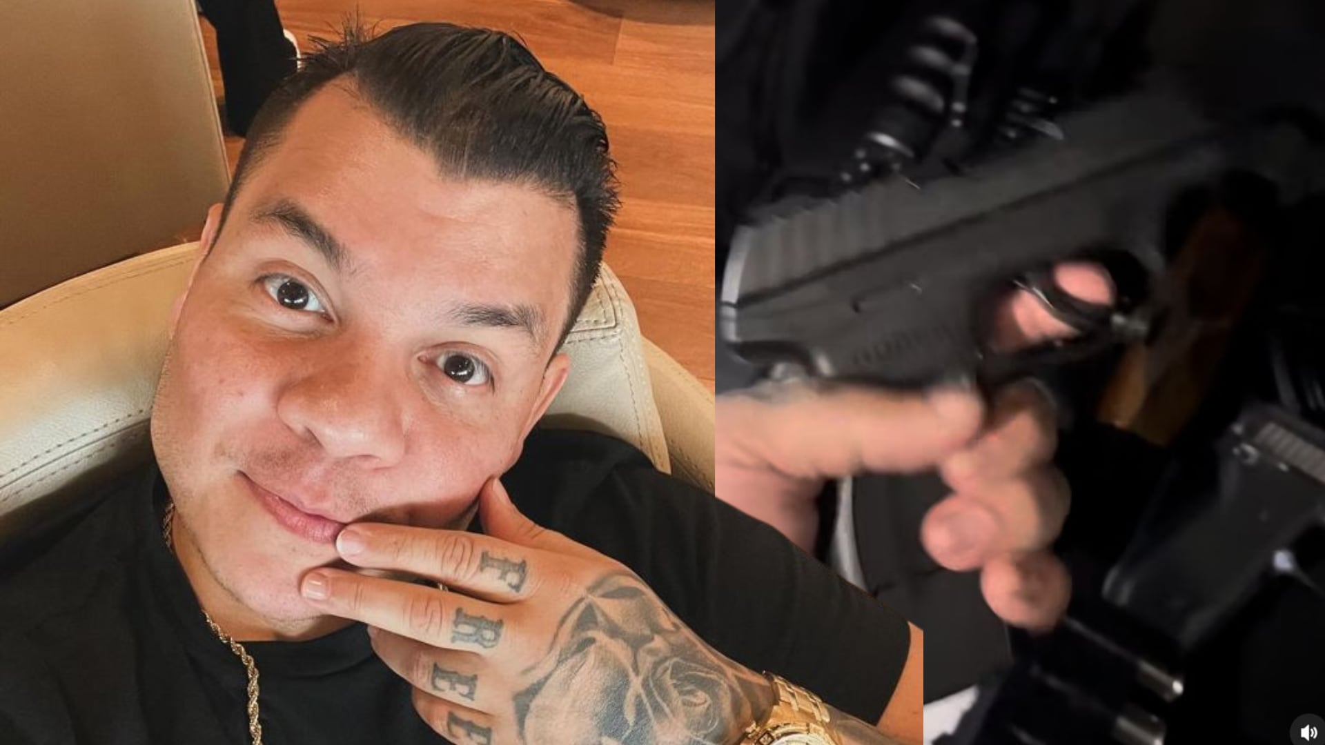 Alzate fue fuertemente criticado en redes sociales por presumir sus armas