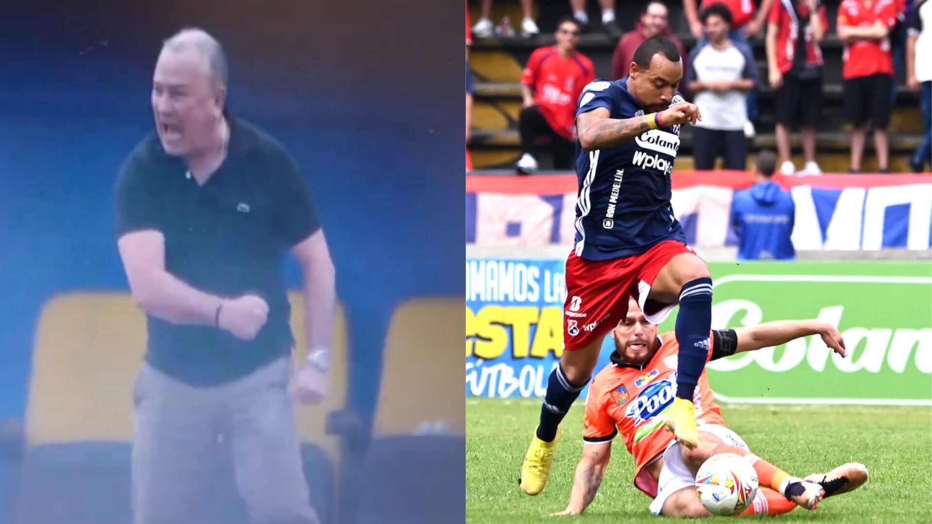 Aficionados del Medellín se molestaron por celebración de DT del Envigado.