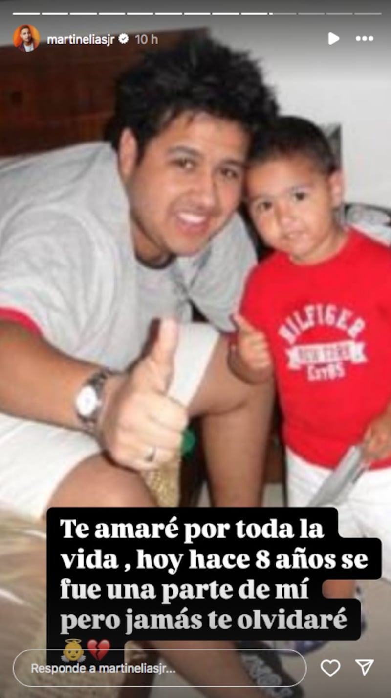 Martín Elías Jr. dedicó mensaje ante el aniversario de fallecimiento de su padre