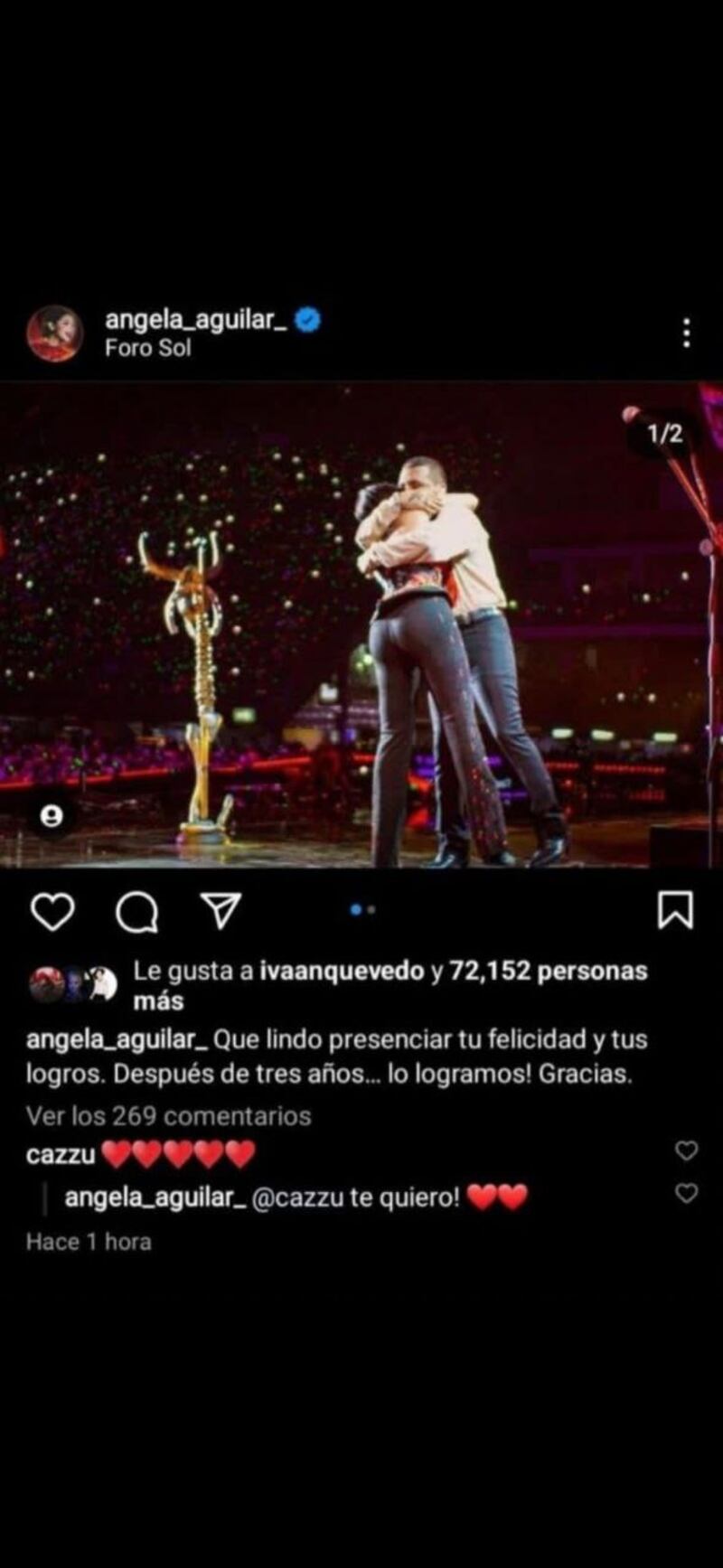 Ángela Aguilar se mostraba cariñosa con Cazzu