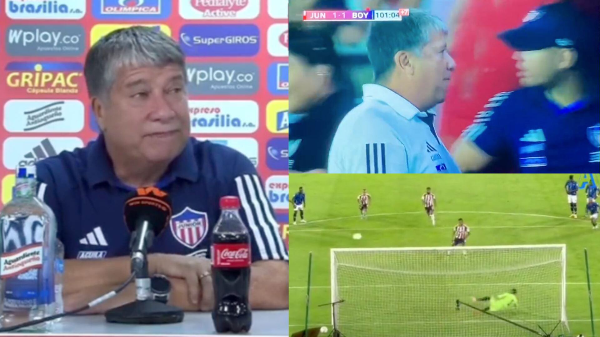 El enojo del 'Bolillo' Gómez tras el penalti errado por Luis Sandoval.