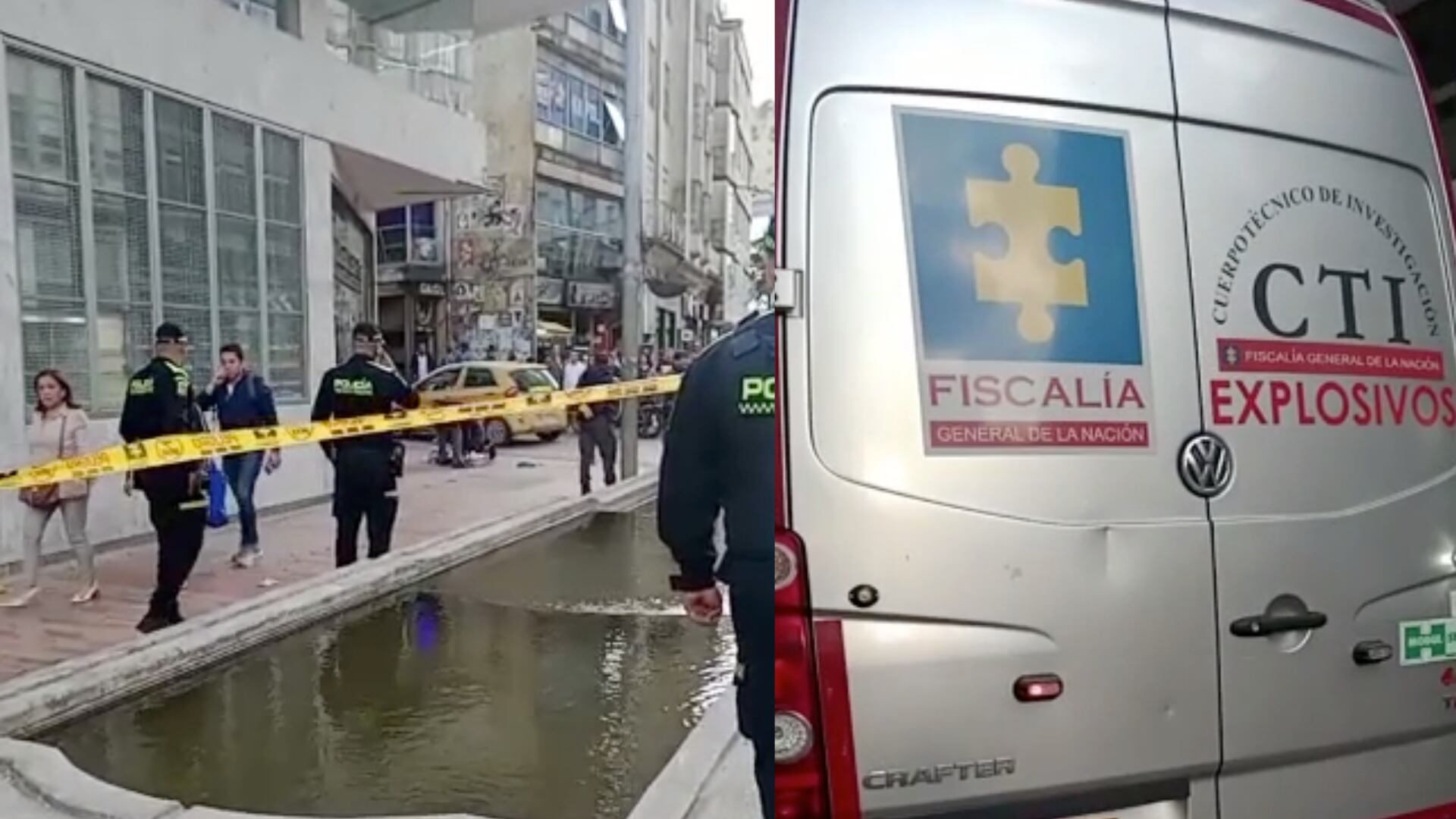 Empleados de esmeraldas en el centro de Bogotá, tuvieron que salir por paquete sospechoso