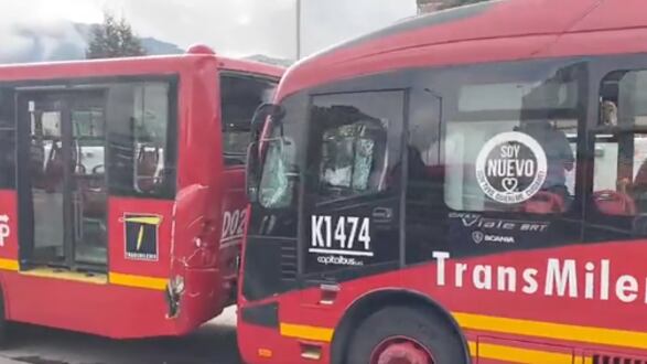 Accidente frente a la estación CAD de TransMilenio 11 de agosto