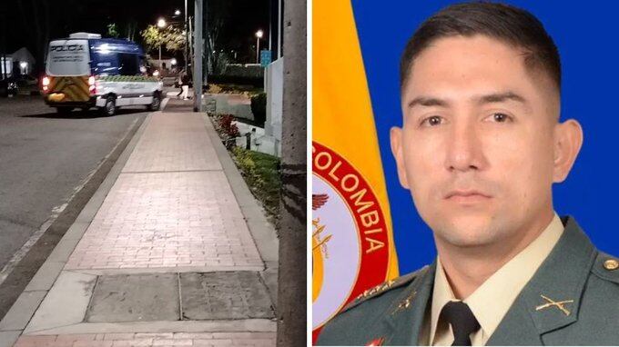 Foto del capitán Pablo Masmela señalado por el feminicidio de su expareja María Mora y de la escena del crimen.