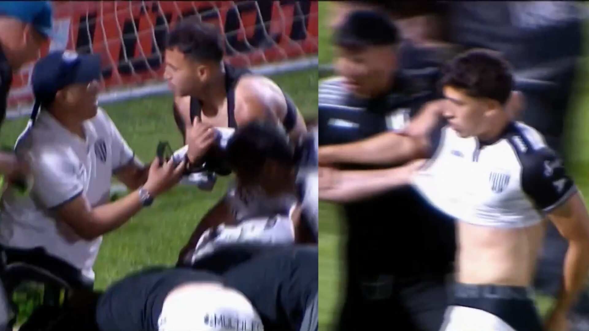 Hinchas invadieron la cancha y casi dejan ‘en bola’ a los futbolistas de su equipo