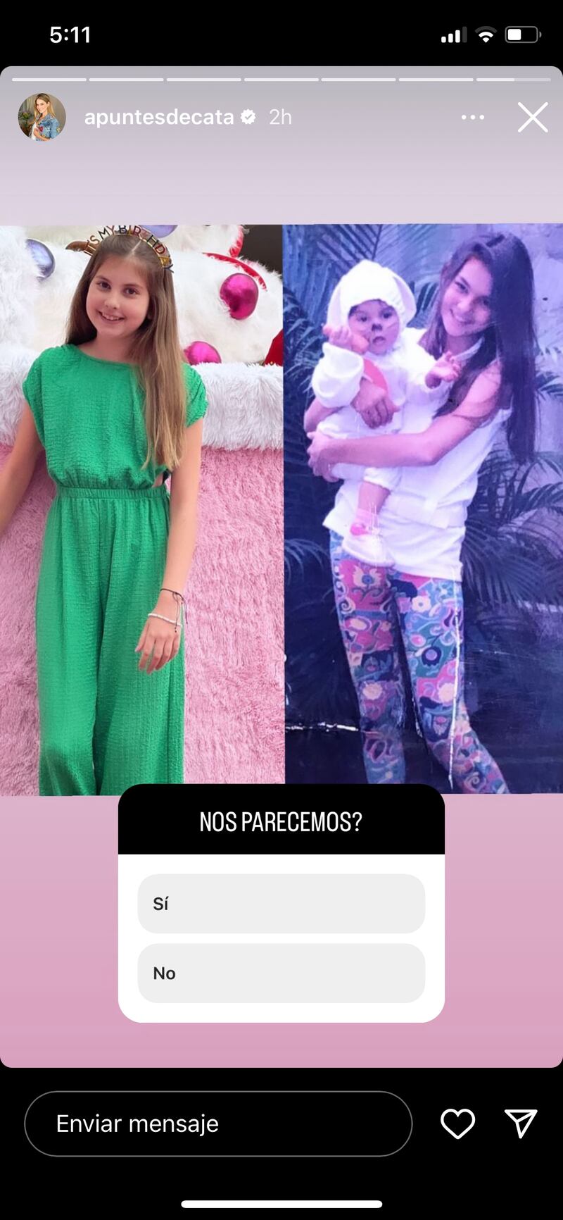 Catalina Gómez mostró el parecido que tiene con su hija Emilia