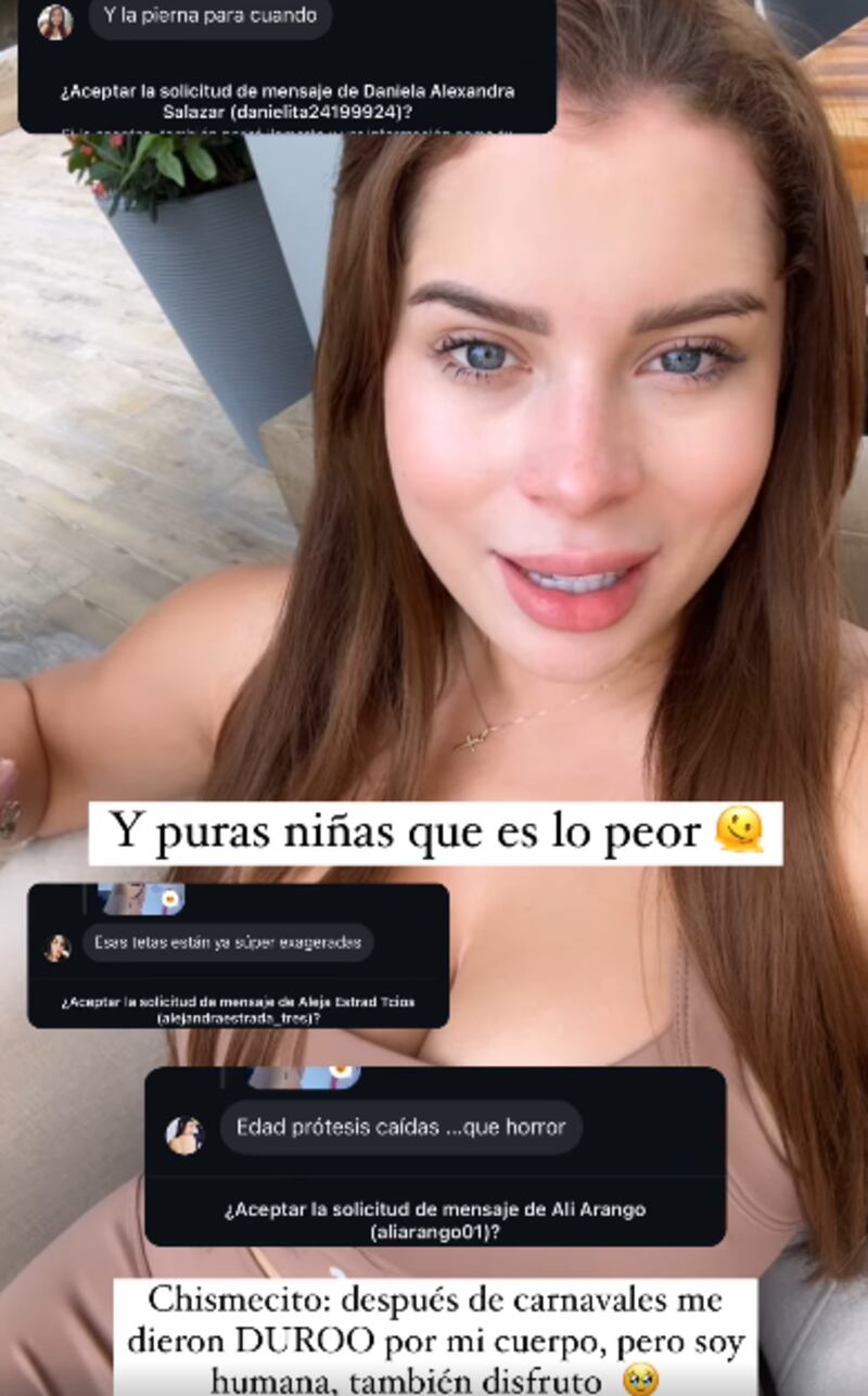 Ornella Sierra desde las redes sociales