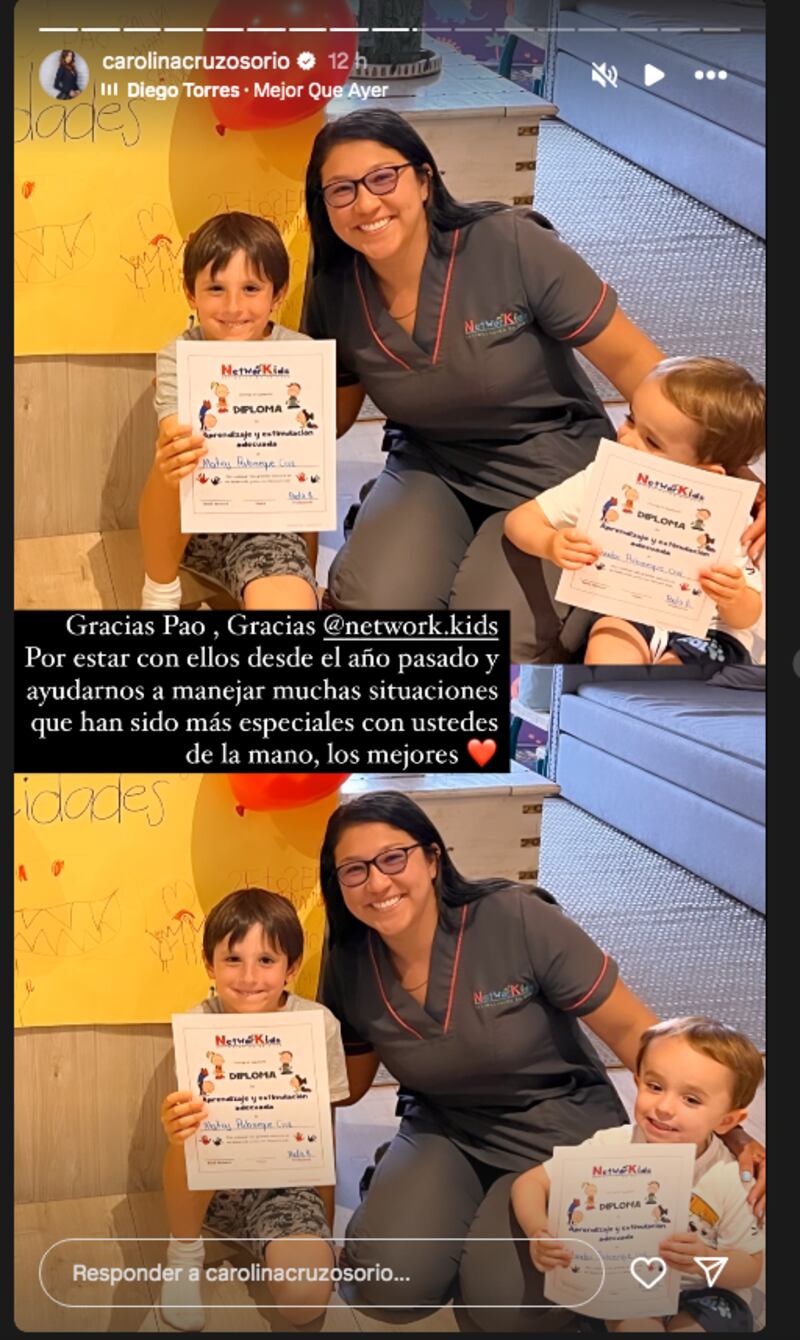 Carolina Cruz mostró lo orgullosa que está de sus hijos Matías y Salvador con su avance