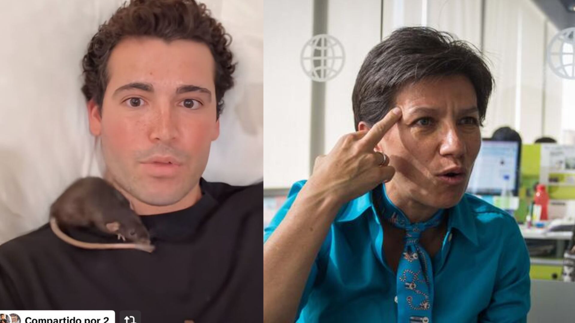 Influencer nombró Claudia López a su rata mascota; aseguró que la exalcaldesa se habría molestado