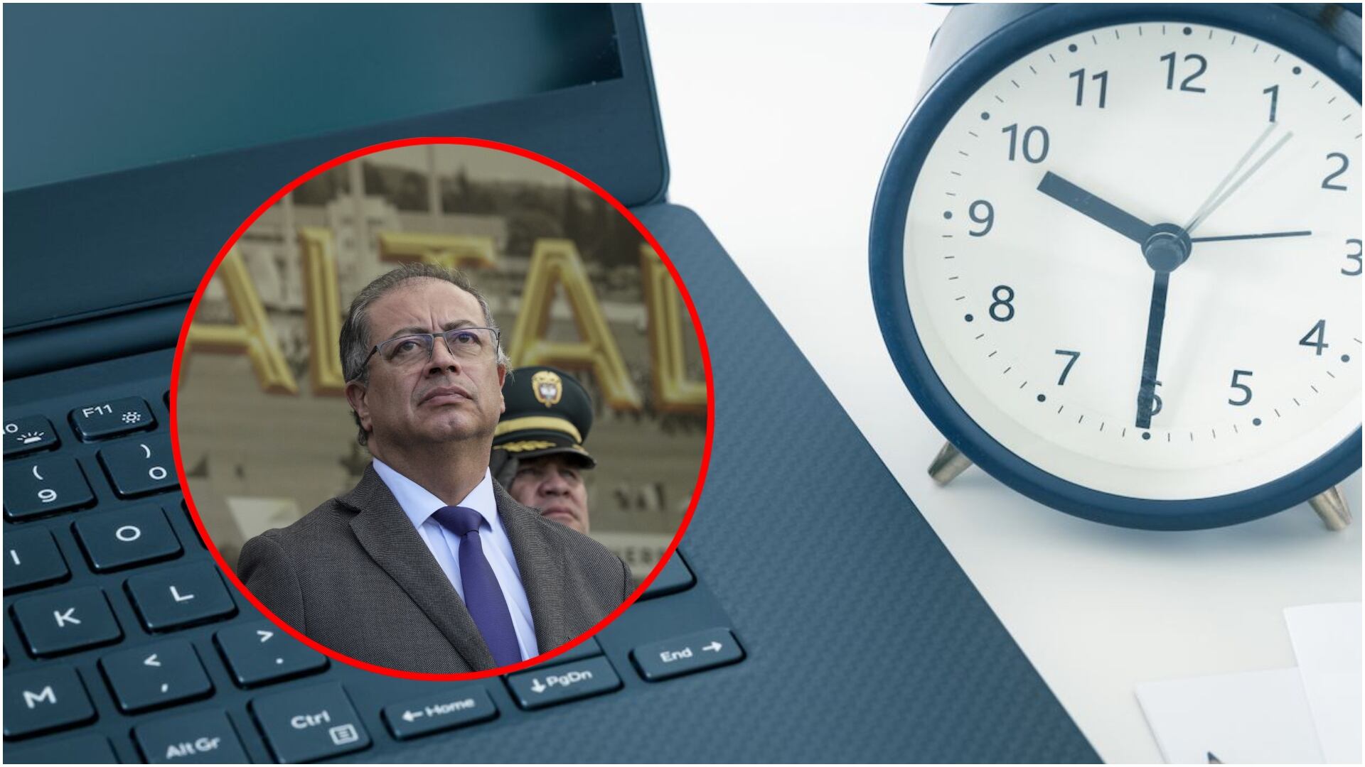 Presidente Petro buscaría hacer una nueva reducción a la jornada laboral para que sea de 40 horas, ¿a qué se debe? (Foto: Presidente Petro vía: AP -- imagen referencial de un reloj vía: Getty Images)
