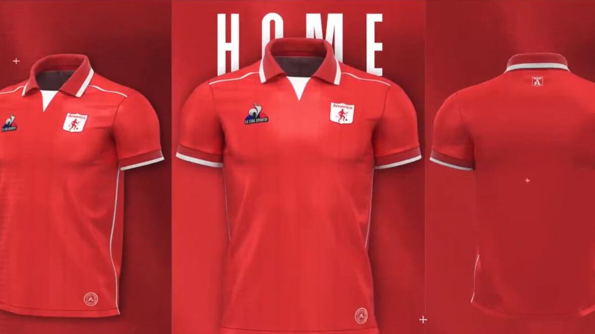 América de Cali presentó su nueva camiseta y de pasó cambió de sponsor técnico