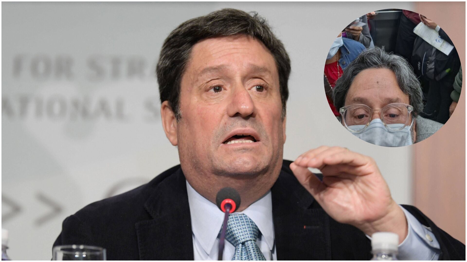 “¿Quería mostrar el derrier?”: ‘Pacho’ Santos desató burlas en redes sociales por no saber tomarse fotos en el espejo del ascensor (archivo y redes sociales)