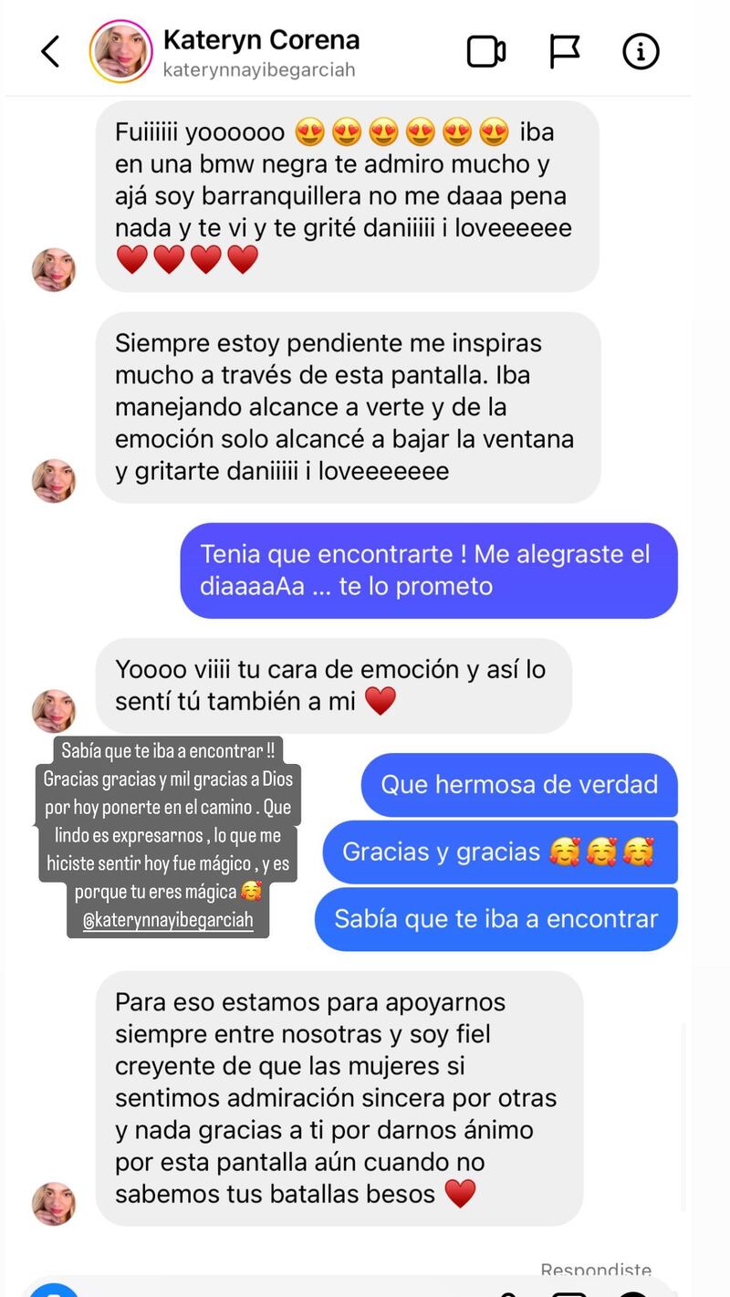 La reacción de Daniela Ospina después de que una seguidora le gritara en la calle