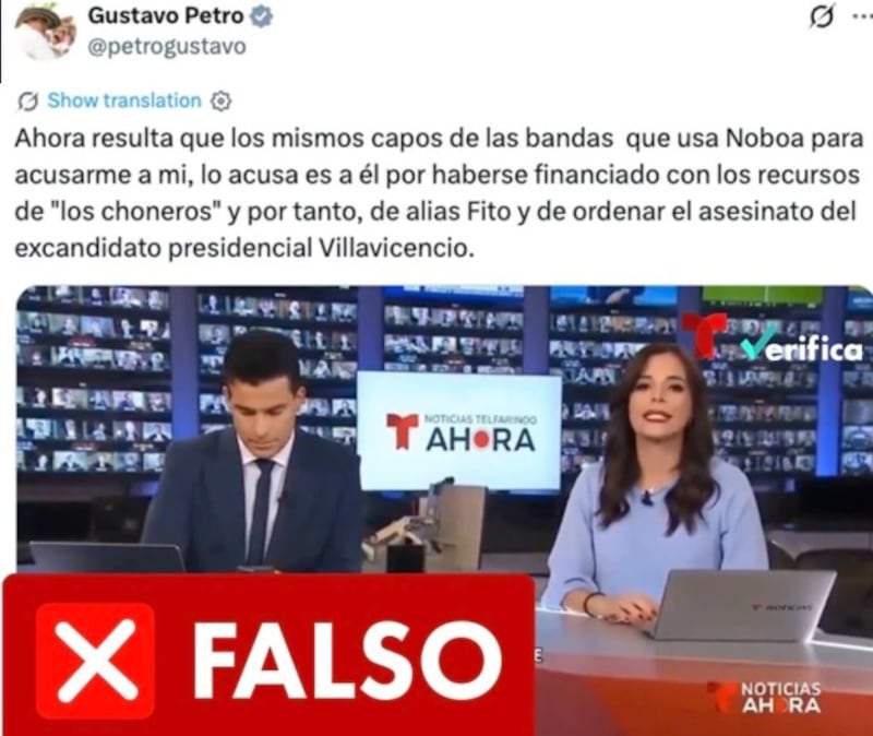 Foto Gustavo Petro comparte video falso con IA de Noticias Telemundo y desata polémica internacional.