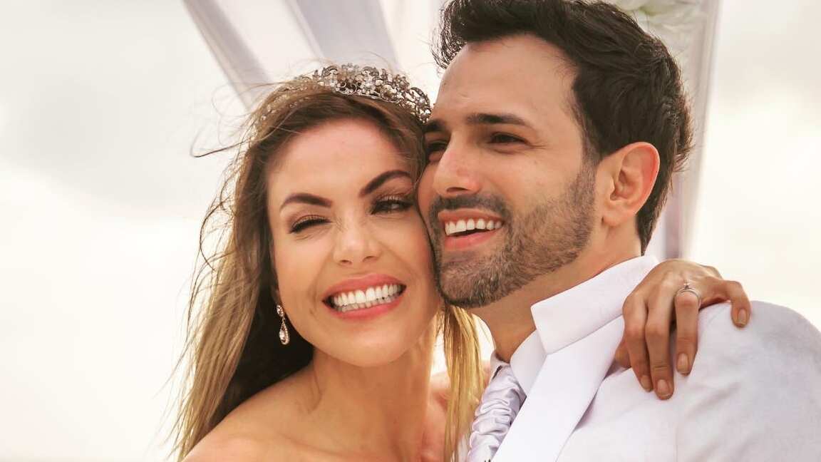 Nataly Umaña y Alejandro Estrada renovaron votos en Aruba