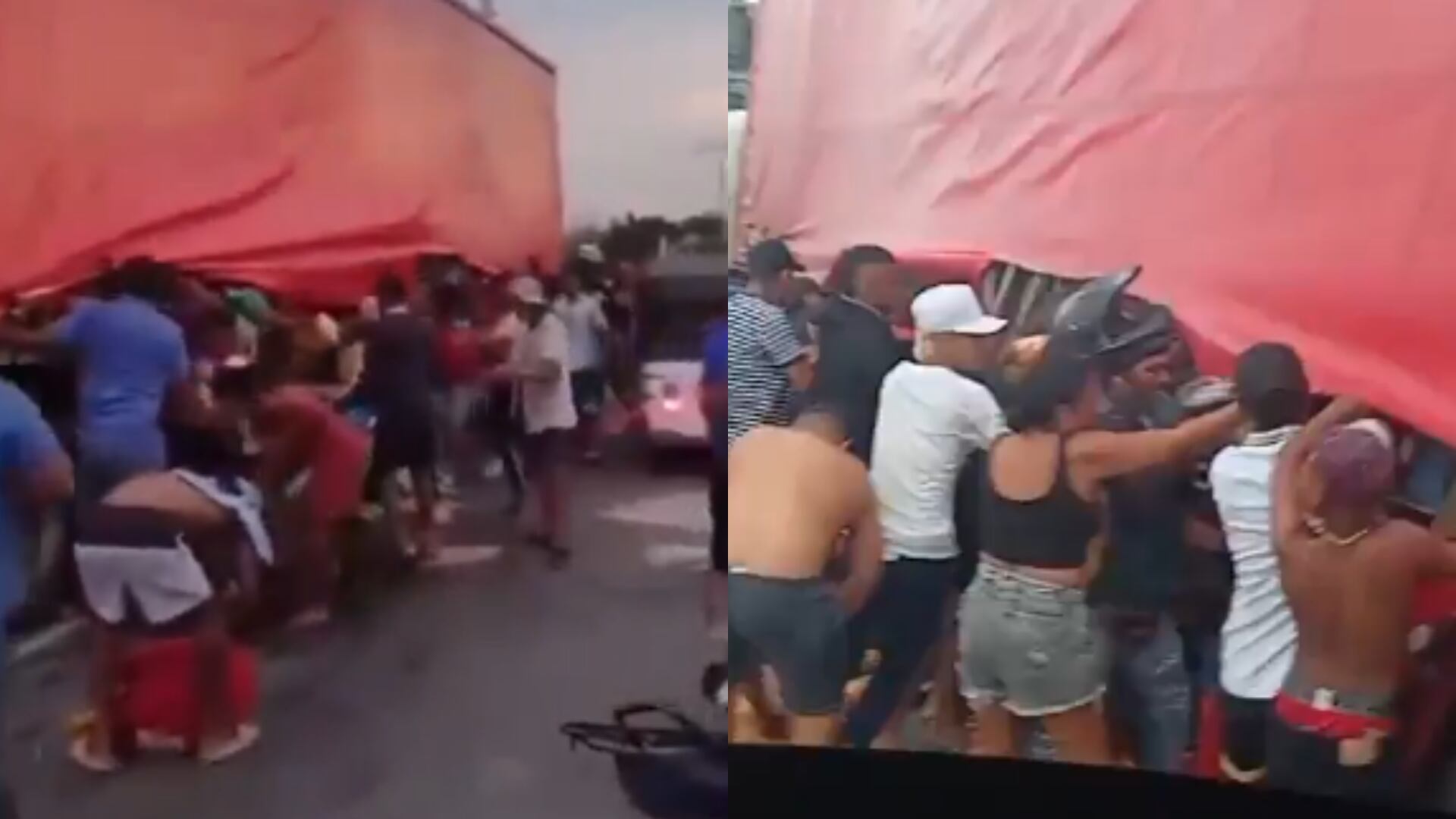 Vuelve y juega, un camión se varó en Tasajera y lo saquearon completamente: “lo dejaron en rines”