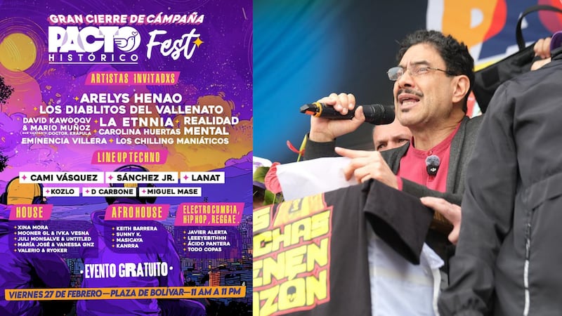 Pacto Histórico Fest: partido de Iván Cepeda cierra campaña al Congreso con ostentoso evento en la Plaza de Bolívar