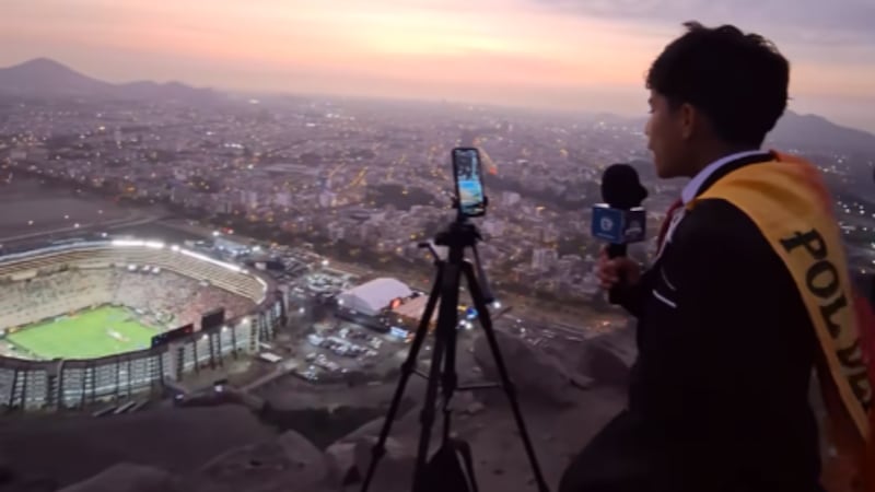 Esta es la historia de superación de ‘Pol Deportes’ joven peruano que narró final de la Libertadores desde un cerro