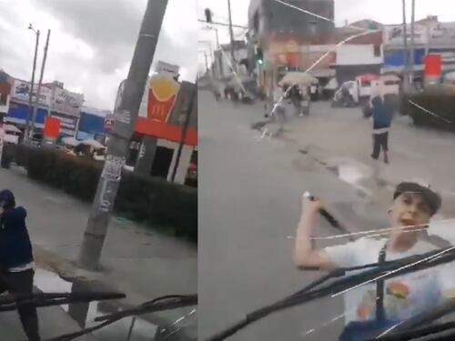 Video: conductor de Sitp grabó cuando delincuentes agredieron su bus por caso de intolerancia