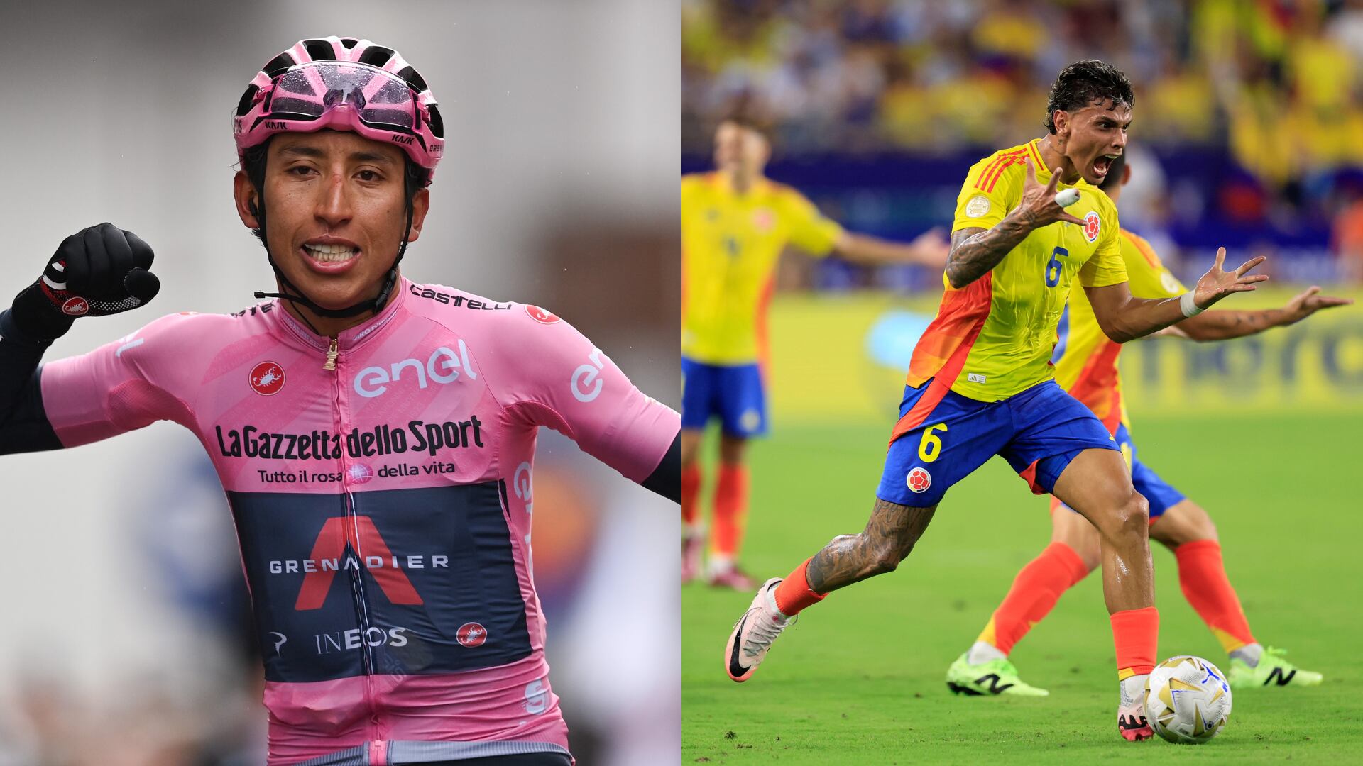 Egan Bernal y Richard Ríos - Fotos: Getty