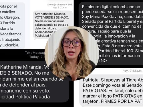 “Me tienen inundado el celular”: Usuarios denuncian mensajes de políticos, como Katherine Miranda, en día de elecciones