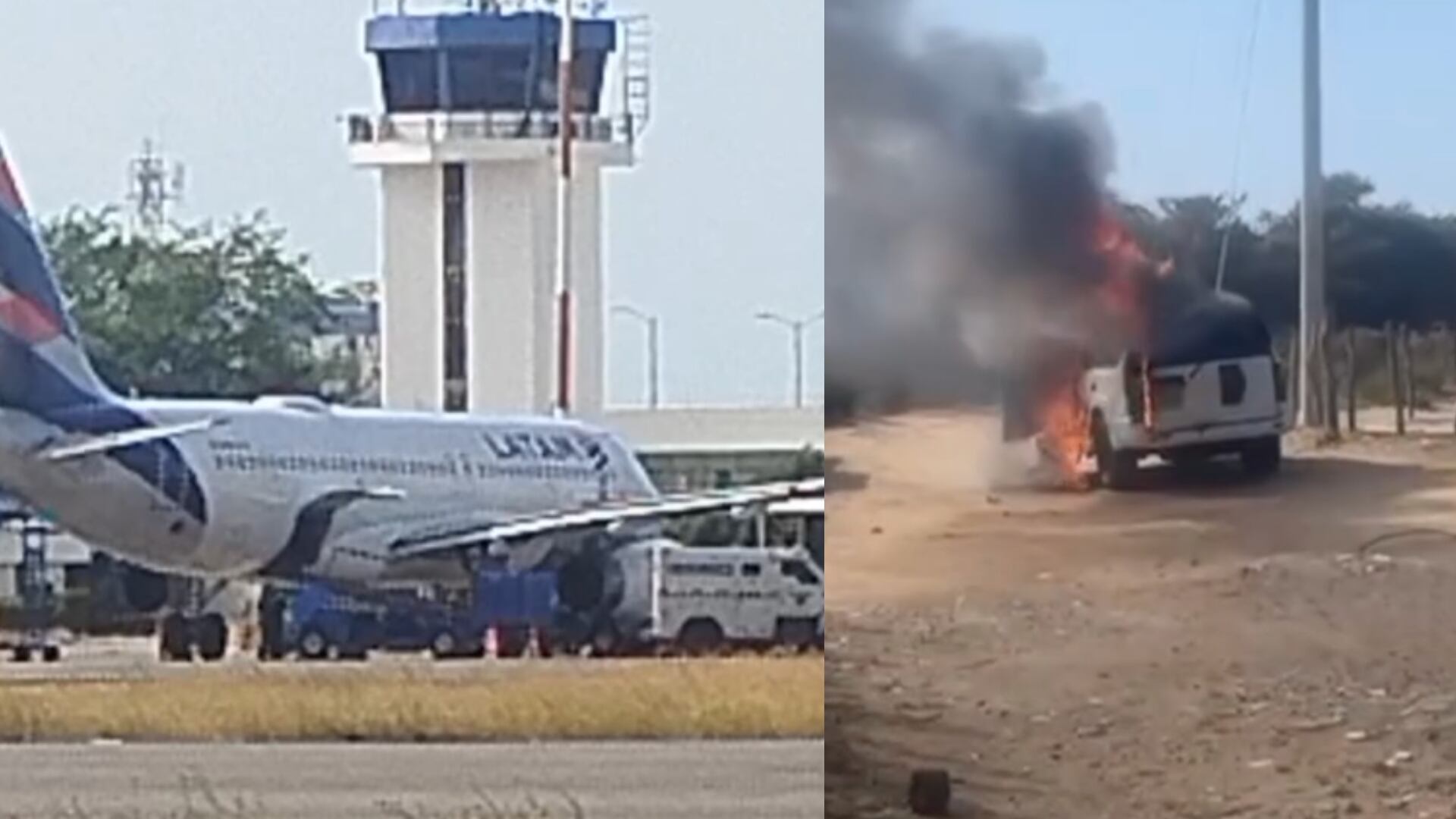 Robo millonario en aeropuerto de Riohacha: con camioneta Toyota Prado y armas hurtaron carro de valores (Redes sociales)