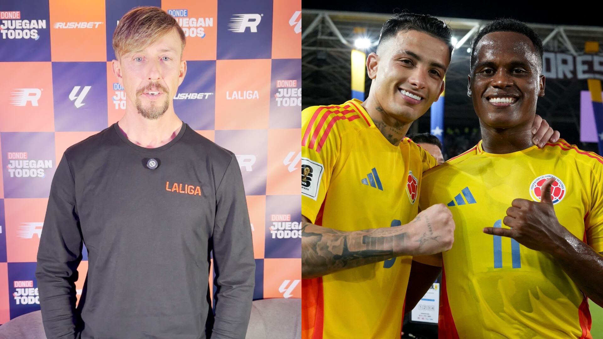 Guti y Selección Colombia - fotos: Captura de pantalla de entrevista realizada a Guti por Julián Alzate para Publimetro Colombia y redes de la Selección Colombia, tomadas el 18 de septiembre del 2025