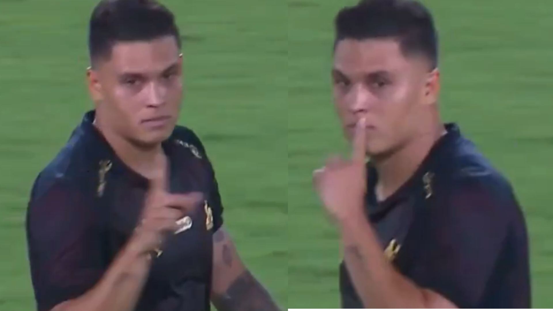 Juanfer Quintero hizo polémico gesto a la banca del Junior en el partido por el Sudamericana
