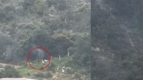 Sorprenden a hombre encendiendo una fogata en los cerros orientales en Bogotá: todo quedó en video.