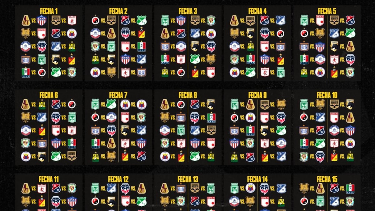 Fixture de la Liga BetPlay II-2026: así se jugarán las 19 fechas del Todos Contra Todos