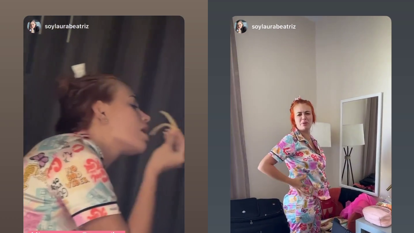 Sara Uribe mostró lo que ocurre momentos antes de grabar sus historias