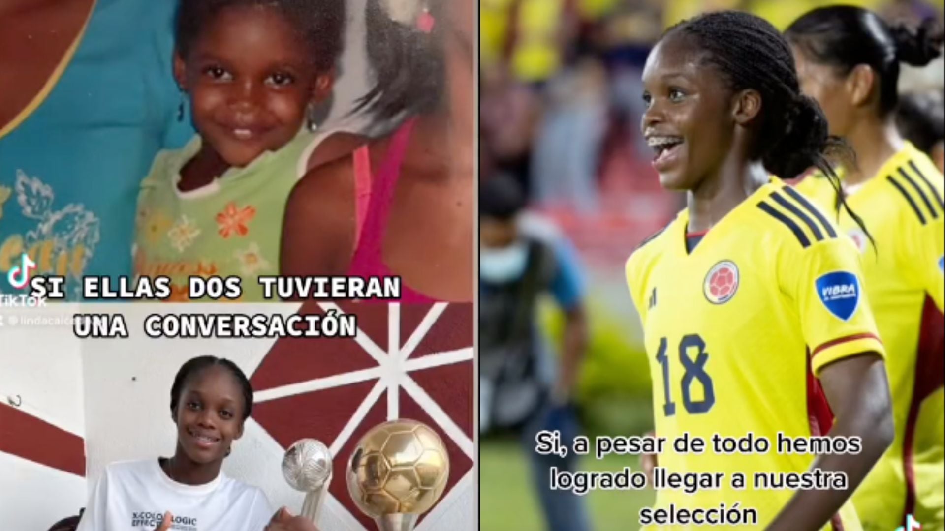 Linda Caicedo y un tierno video con su 'yo' del pasado.