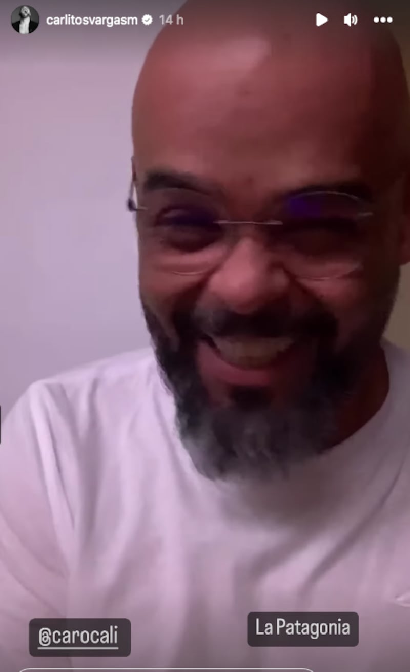 Historias de Carlos Vargas pantallazo tomado de instagram 16 de diciembre 2022