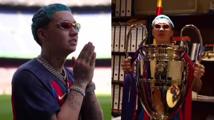 Blessd y su visita al Camp Nou