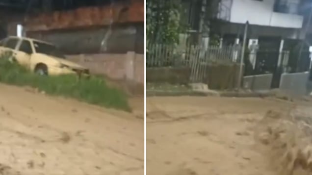 Fuerte aguacero en Medellín y Bello