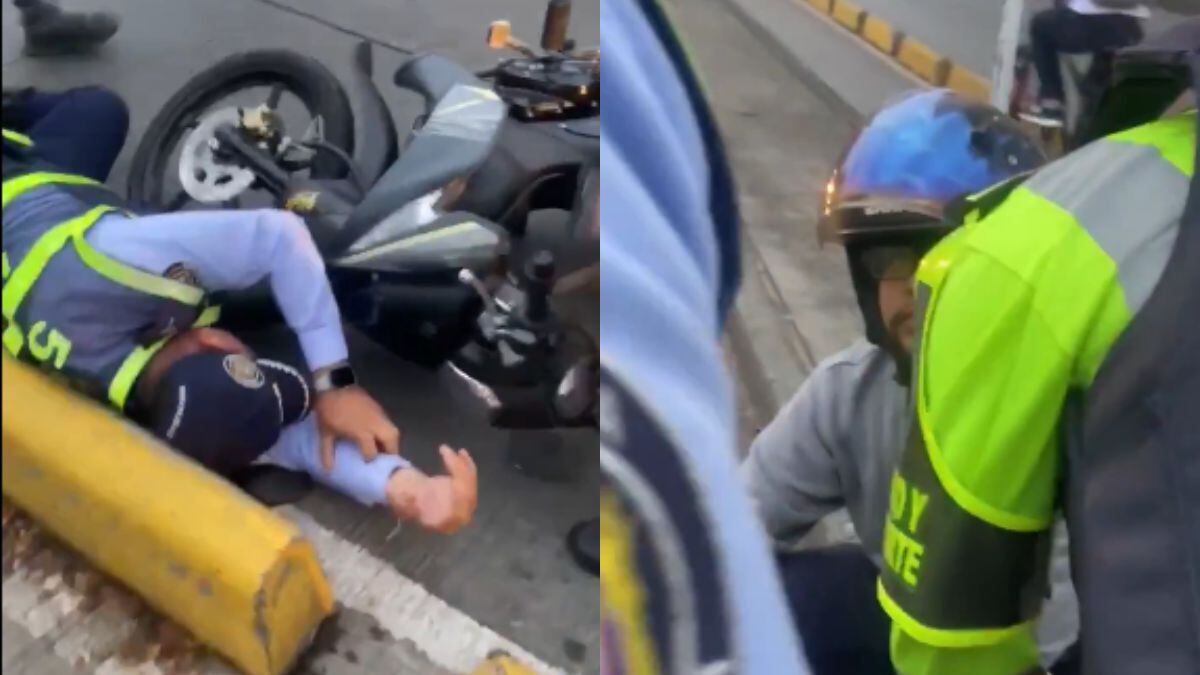 Agente de tránsito fue agredido en el norte de Cali.