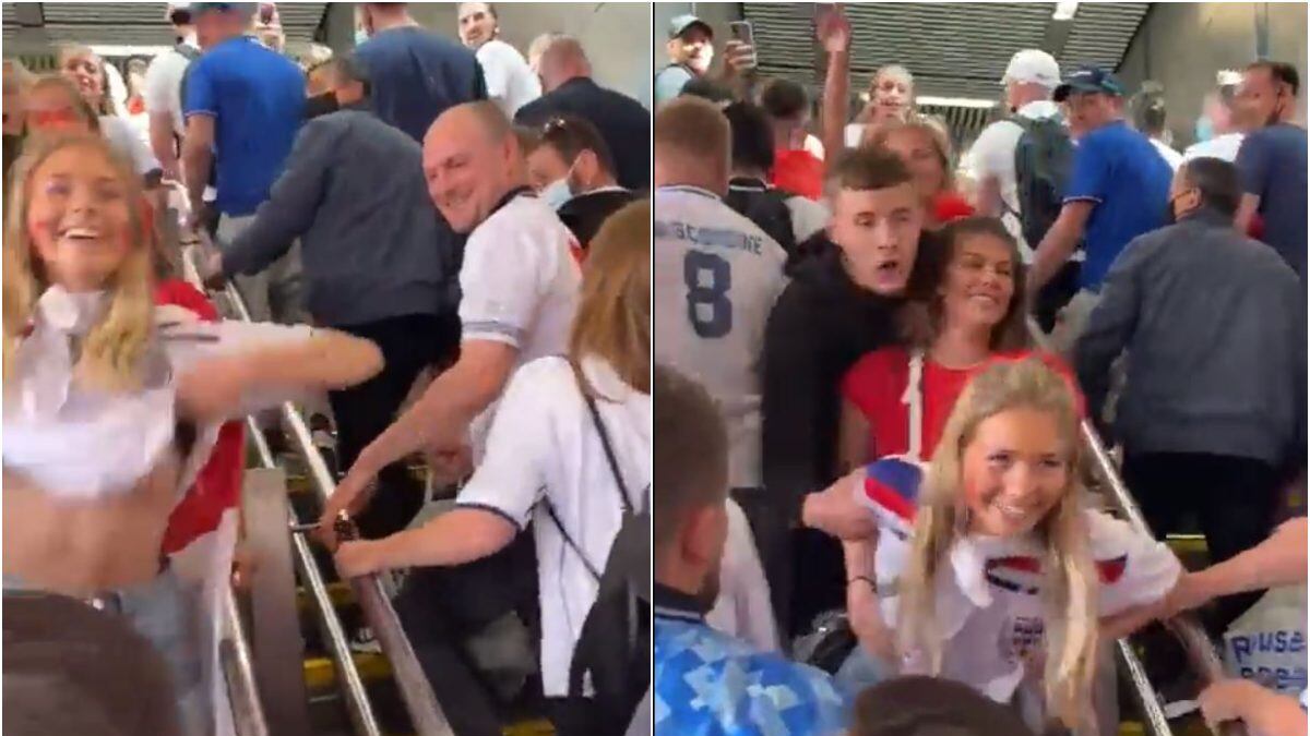 Hincha de Inglaterra realizó toples em público en el Mundial de Qatar 2022
