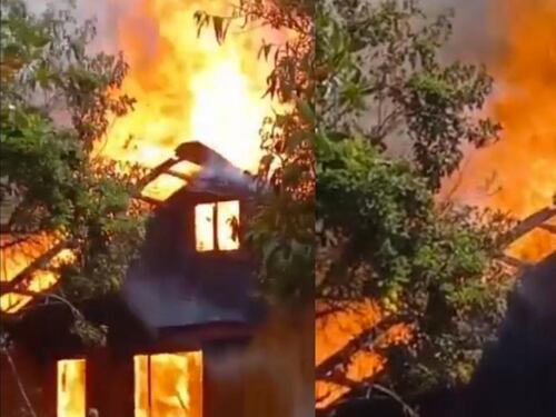 Vivienda fue consumida por un incendio en Sopó: así se vivieron los momentos de angustia