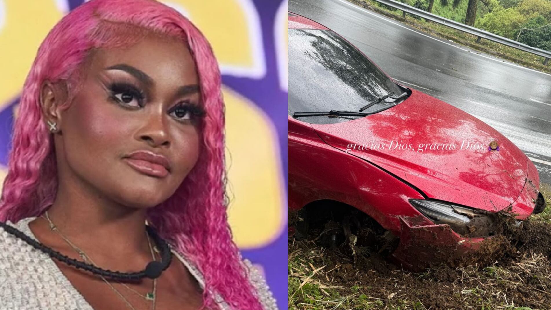 La Jesuu sufrió duro accidente